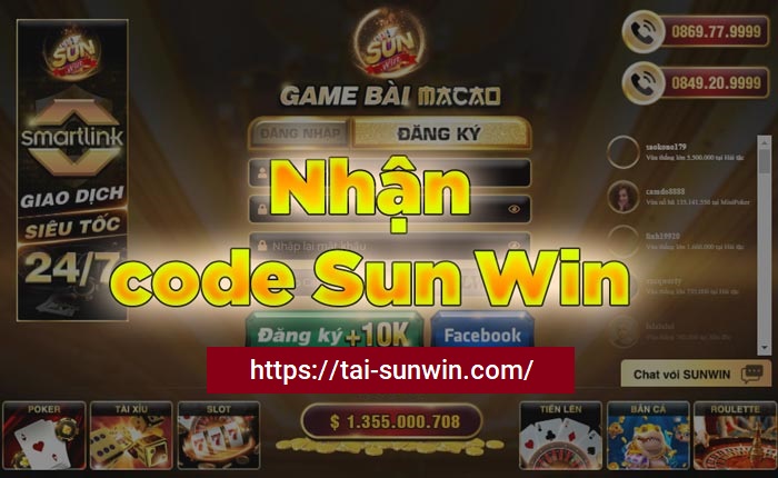 Code Sunwin: Nhận mã Giftcode 20K, 50k, 100K mới nhất